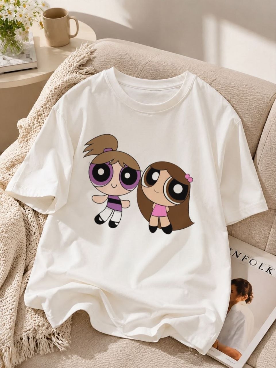 Women's short-sleeve T-shirt, premium fabric, custom print on demand — 4